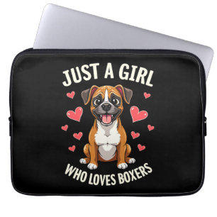 Een meisje dat van boksers houdt laptop sleeve