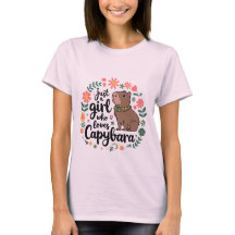 Een meisje dat van Capibara houdt