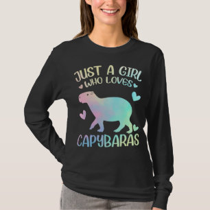 Een meisje dat van Capybaras houdt T-shirt