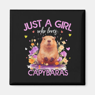 Een meisje dat van capybaras houdt voor vrouwen gi magneet