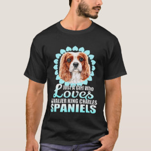 Een meisje dat van Cavalier King houdt Charles Spa T-shirt