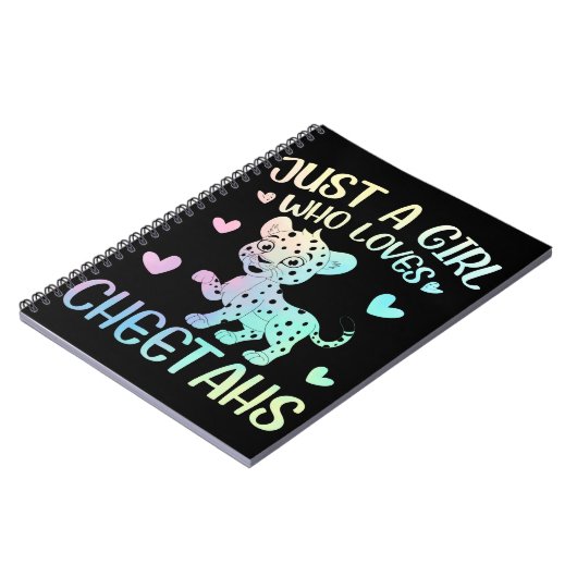 Een meisje dat van Cheetahs houdt Notitieboek (Linkerzijde)