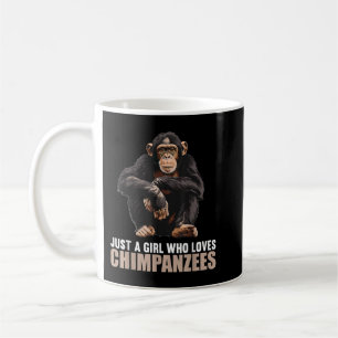 Een meisje dat van chimpansees houdt koffiemok