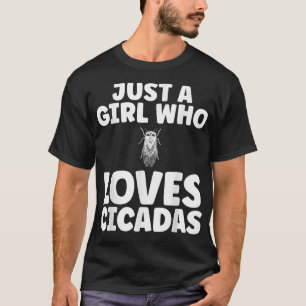 Een meisje dat van Cicaden houdt T-shirt