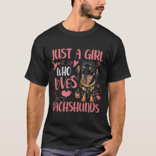 Een meisje dat van Dachshunds houdt T-shirt