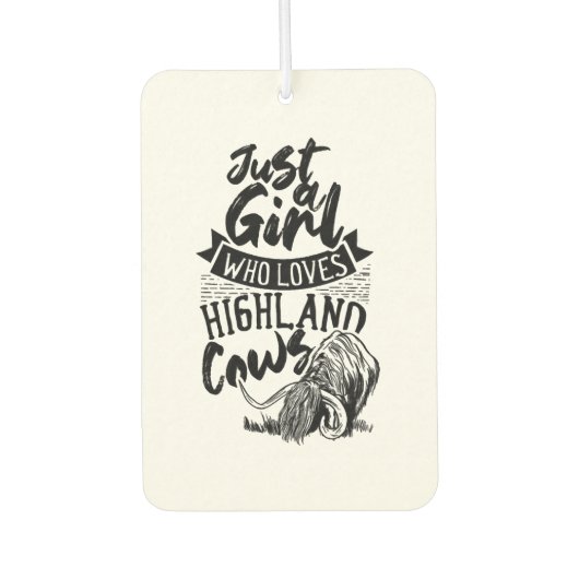 Een meisje dat van de hoge Koeien houdt Luchtverfrisser (Voorkant)