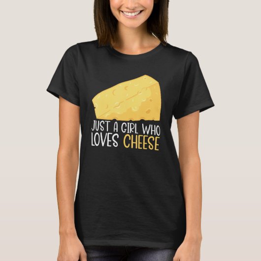 Een meisje dat van de kaas houdt t-shirt (Voorkant)