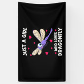 Een meisje dat van de libellen houdt spandoek (Verticaal)