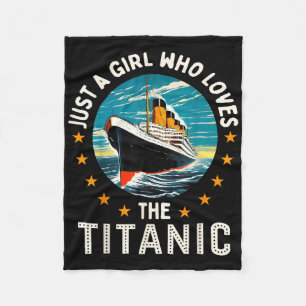 Een meisje dat van de RMS Titanic-meisjes houdt Fleece Deken