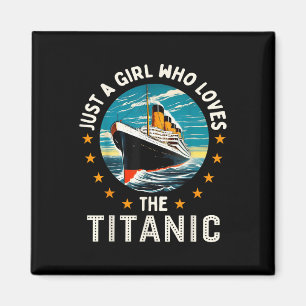 Een Meisje Dat Van De Rms Titanic Meisjes Houdt Magneet
