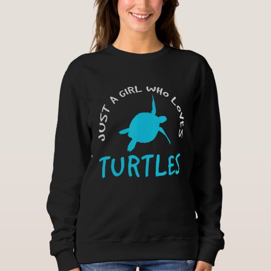 Een meisje dat van de schildpad houdt trui (Voorkant)