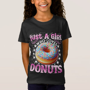 Een meisje dat van donuts houdt t-shirt