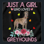 Een meisje dat van Greyhounds houdt Bandana<br><div class="desc">Een meisje dat van Greyhounds houdt</div>