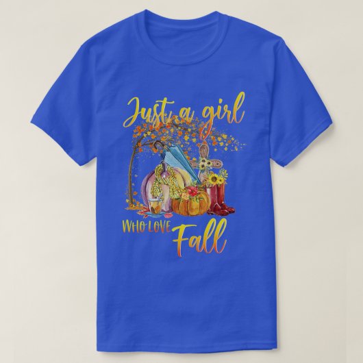 Een meisje dat van Herfst Pumpin Spice houdt - T-shirt (Design voorkant)