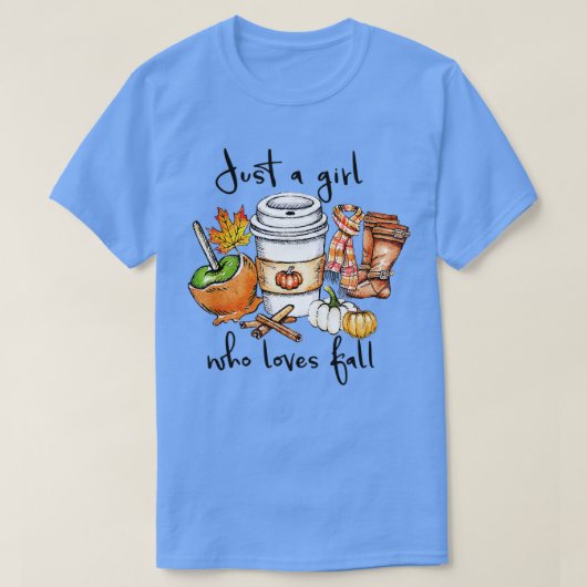 Een meisje dat van Herfst Pumpin Spice Lat houdt T-shirt (Design voorkant)