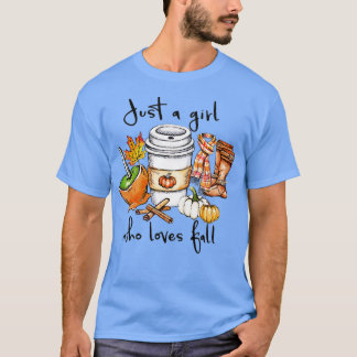 Een meisje dat van Herfst Pumpin Spice Lat houdt T-shirt