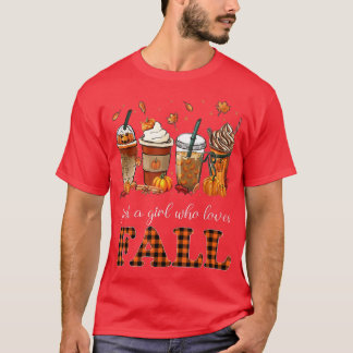 Een meisje dat van Herfst Pumpin Spice Lat houdt T-shirt