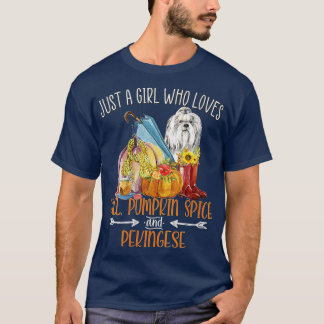 Een meisje dat van Herfst Pumpkin-spice houdt en T-shirt
