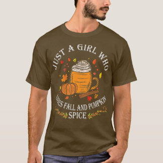 Een meisje dat van Herfst Pumpkin Spice Lo houdt T-shirt