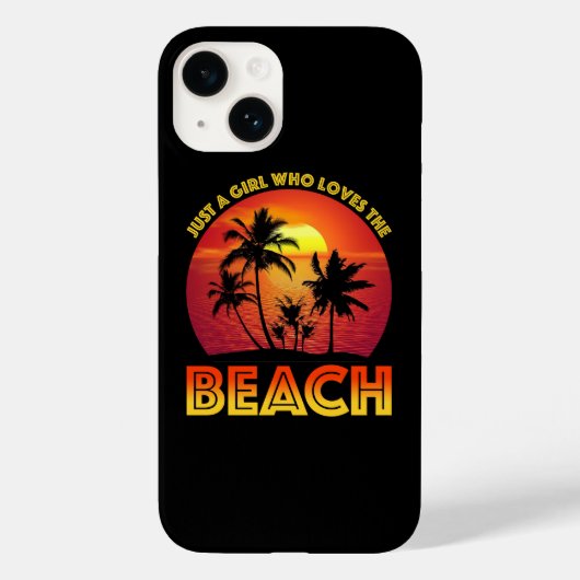 Een meisje dat van het strand houdt Case-Mate iPhone case (Achterkant)