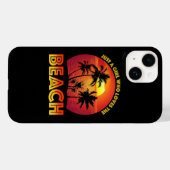 Een meisje dat van het strand houdt Case-Mate iPhone case (Achterkant (horizontaal))