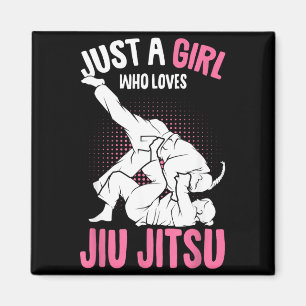 een meisje dat van Jiu Jitsu Kids Braziliaans Jiuj Magneet
