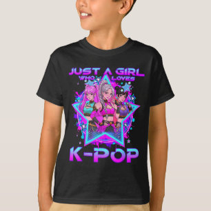Een meisje dat van k-pop houdt kinderen meisjes k- t-shirt