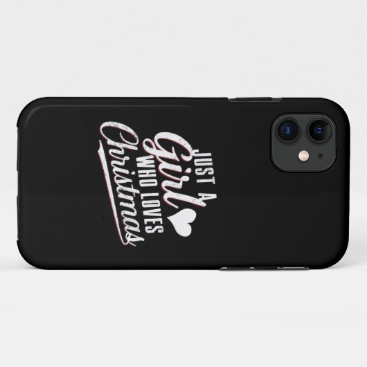 Een meisje dat van kerst houdt Case-Mate iPhone case (Achterkant (horizontaal))