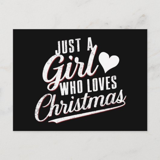 Een meisje dat van kerst houdt feestdagenkaart (Voorkant)