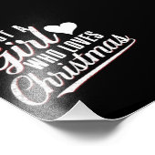 Een meisje dat van kerst houdt foto afdruk (Hoek)