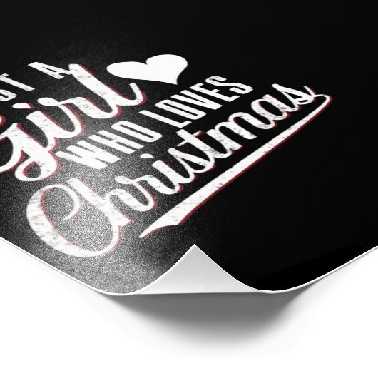 Een meisje dat van kerst houdt foto afdruk (Hoek)