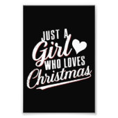 Een meisje dat van kerst houdt foto afdruk (Voorkant)