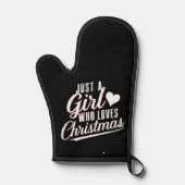 Een meisje dat van kerst houdt ovenwant (Voorkant)