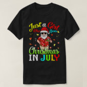 Een meisje dat van Kerstmis houdt in juli Hawaiian T-shirt (Design voorkant)