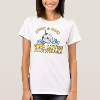 Een meisje dat van Narwhal houdt T-shirt