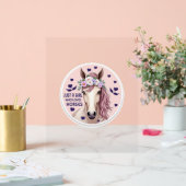 Een meisje dat van paarden houdt (2) acryl bord (Huwelijk)