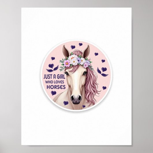 Een meisje dat van paarden houdt (2) poster (Voorkant)