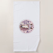 Een meisje dat van paarden houdt (2) strandlaken (Voorkant)