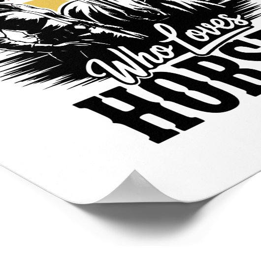 Een meisje dat van paarden houdt (3) poster (Hoek)