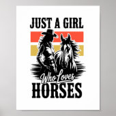 Een meisje dat van paarden houdt (3) poster (Voorkant)