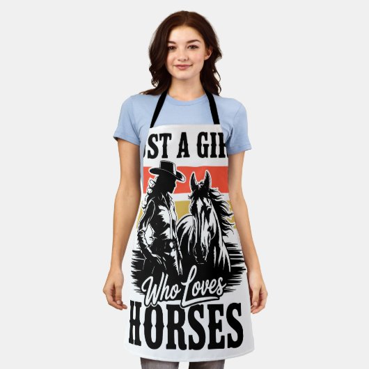 Een meisje dat van paarden houdt (3) schort (Gedragen)