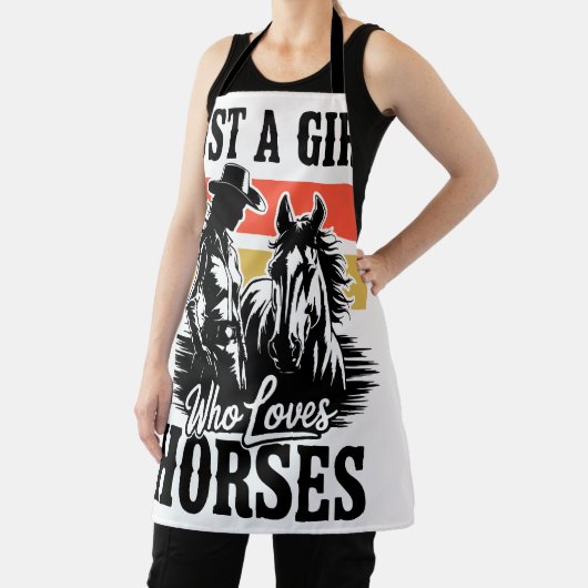 Een meisje dat van paarden houdt (3) schort (Insitu)
