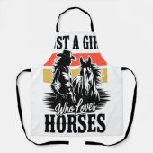 Een meisje dat van paarden houdt (3) schort (Voorkant)