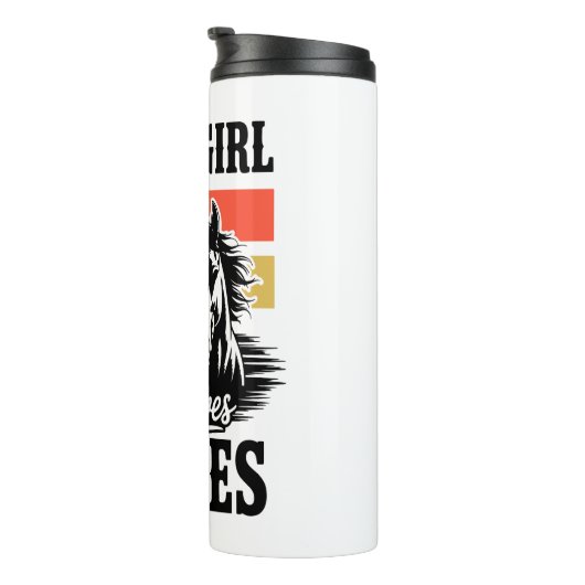 Een meisje dat van paarden houdt (3) thermosbeker (Geroteerd rechts)