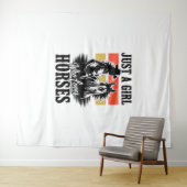 Een meisje dat van paarden houdt (3) wandkleed (In Situ (horizontaal))