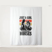 Een meisje dat van paarden houdt (3) wandkleed (Voorkant)