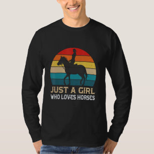 Een meisje dat van paarden houdt t-shirt