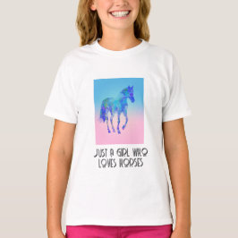 Een meisje dat van paarden houdt T-shirt