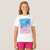 Een meisje dat van paarden houdt T-shirt (Voorkant volledig)