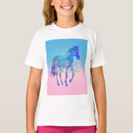 Een meisje dat van paarden houdt T-shirt